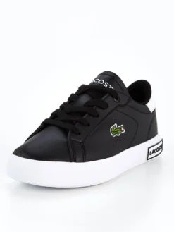 Lacoste Powercourt 0721 Lace Trainer - Black/White