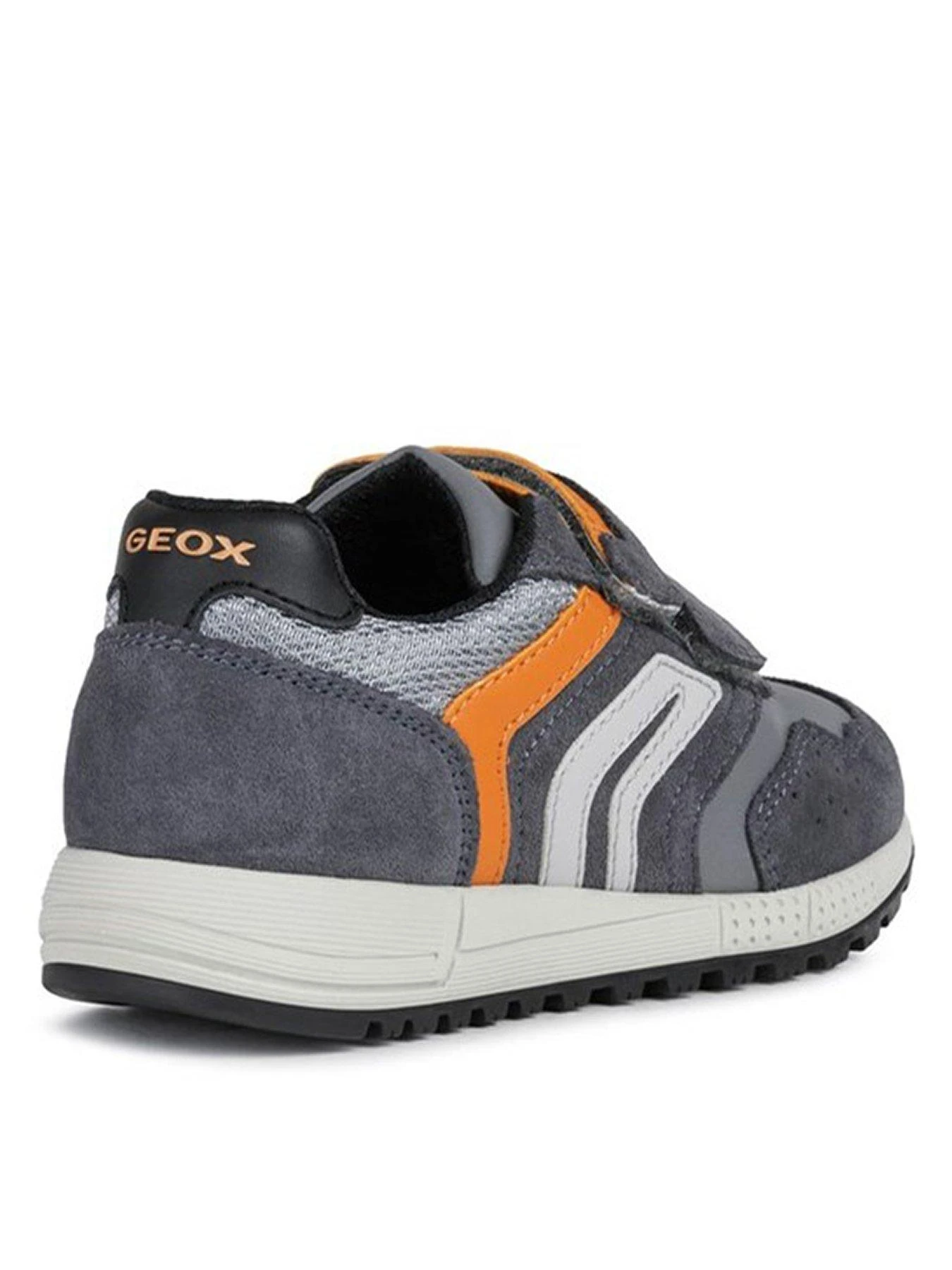 Geox Boys Alben Strap Trainers - Grey/Orange 2 Geox Boys Alben Strap Trainers - Grey/Orange - Image 2