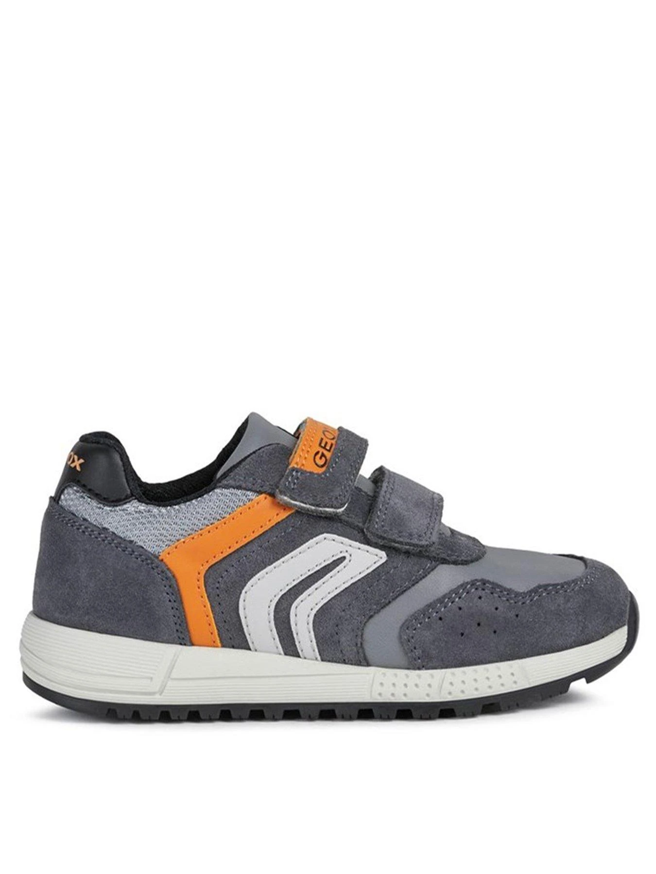 Geox Boys Alben Strap Trainers - Grey/Orange 3 Geox Boys Alben Strap Trainers - Grey/Orange - Image 3