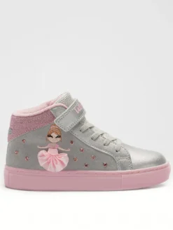 Lelli Kelly Mille Stelle Silver Tutu Ankle Hi-Tops Boots - Grey