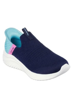 Skechers Girls Ultra Flex 3.0 Slip-ins Stretch Fit Colour Blocked Slip On Trainer
