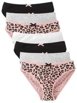 Everyday Girls 7 Packs Animal/Spot Briefs
