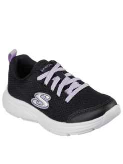 Skechers Girls Wavy Lites Lace Up Trainer