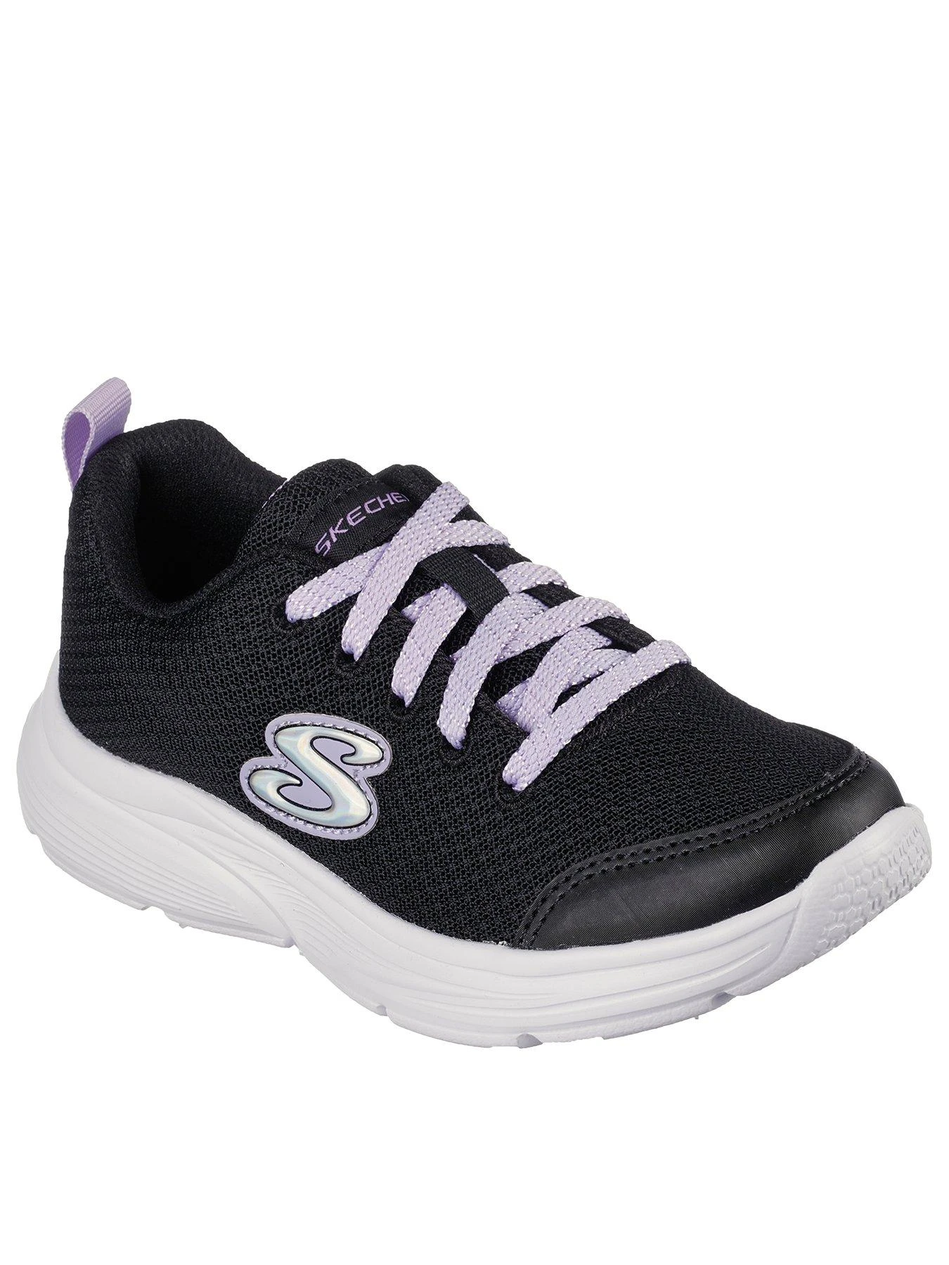 Skechers Girls Wavy Lites Lace Up Trainer 1 Skechers Girls Wavy Lites Lace Up Trainer