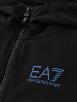 EA7 Emporio Armani Boys Extended Logo Zip Through Hoodie - Black -Mamas & Papas || MONSOON || RIVER ISLAND Sales VCYG2 SQ4 0000000004 BLACK SLd