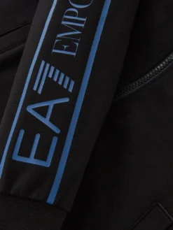 EA7 Emporio Armani Boys Extended Logo Zip Through Hoodie - Black -Mamas & Papas || MONSOON || RIVER ISLAND Sales VCYG2 SQ5 0000000004 BLACK SLd1