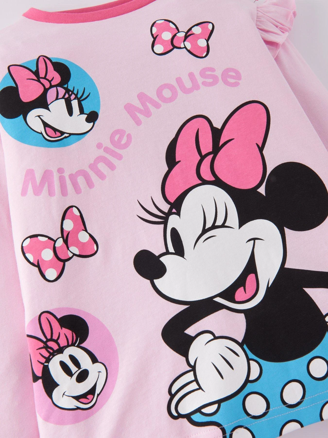Minnie Mouse Frill Long Sleeves Pyjamas - Pink 3 Minnie Mouse Frill Long Sleeves Pyjamas - Pink - Image 3