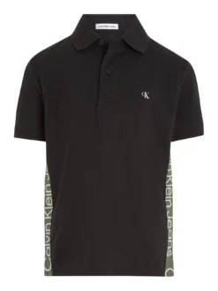 Calvin Klein Jeans Boys Tape Color Block Polo - CK Black
