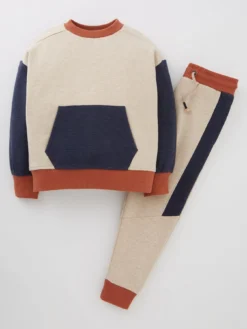 Lucy Mecklenburgh Boys Sweat Top And Jog Set - Multi 