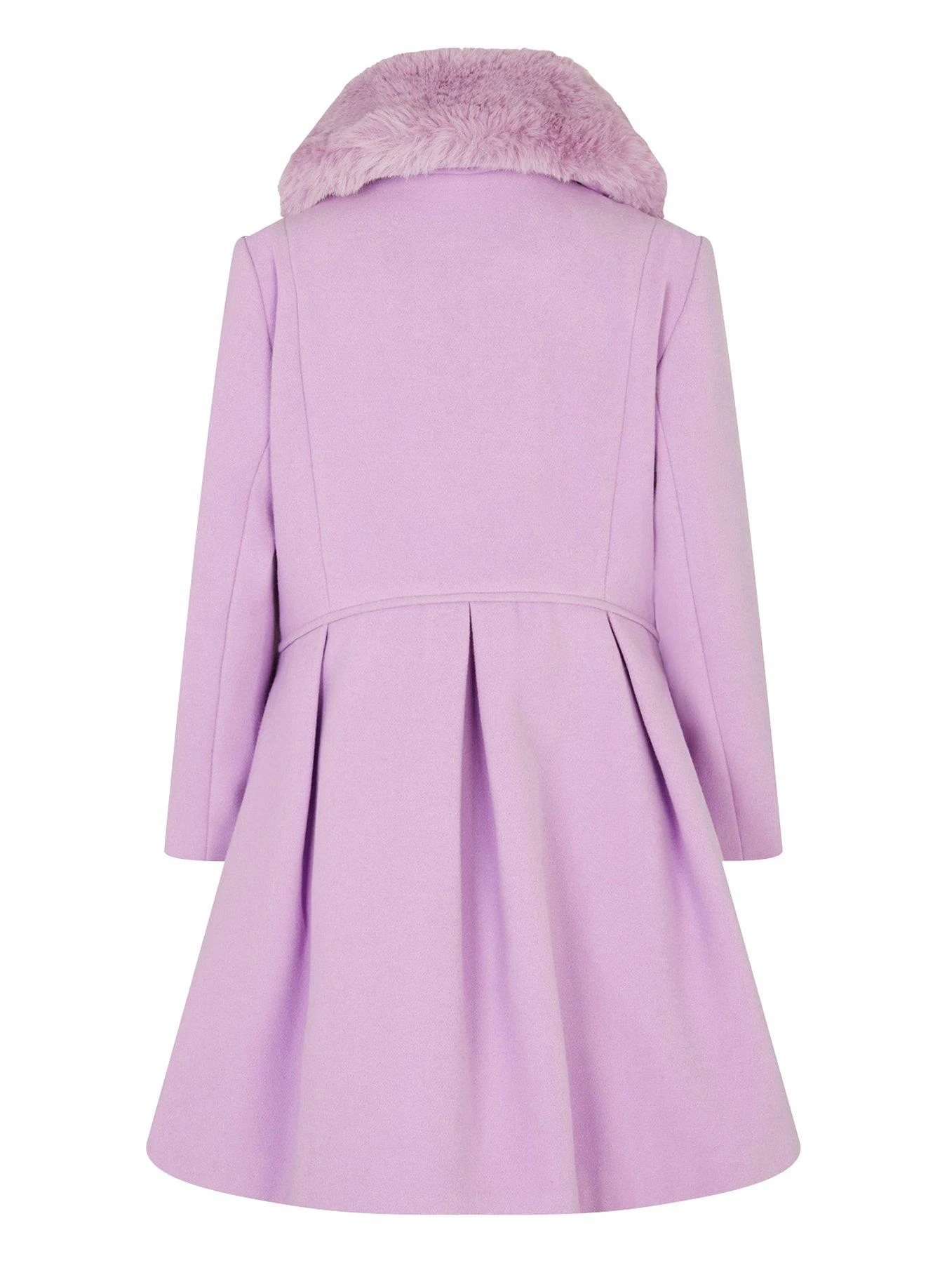 Monsoon Girls Double Breasted Skirted Smart Coat - Lilac 2 Monsoon Girls Double Breasted Skirted Smart Coat - Lilac - Image 2