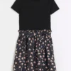 River Island Girls Heart Print T-Shirt Dress - Black