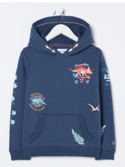 FatFace Girls Dinosaur Hoody - Navy