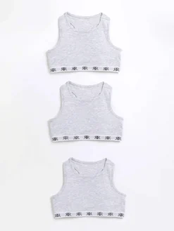 River Island Girls RI Racer Crop Tops - Grey
